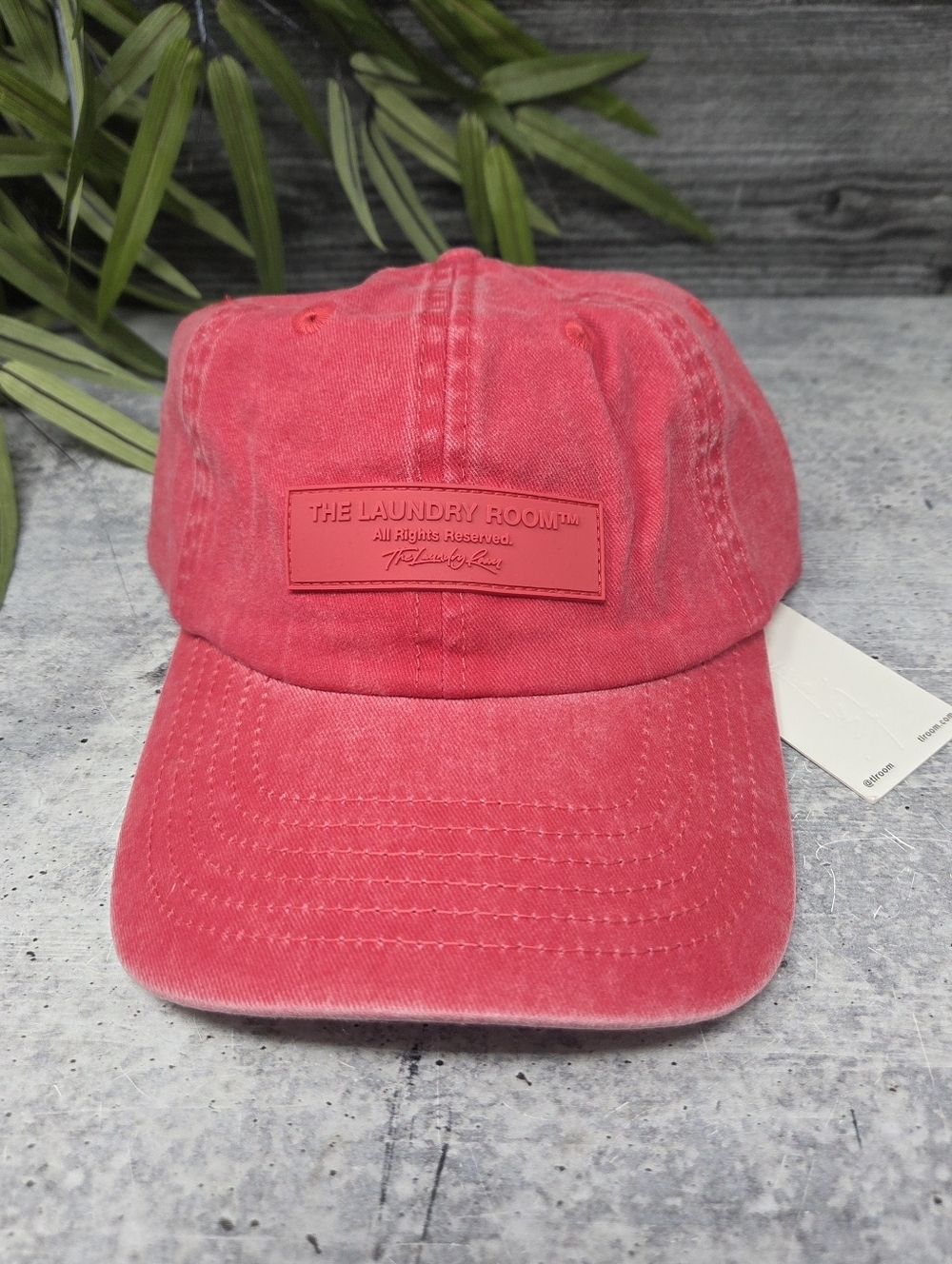 The Laundry Room Official Trademark Logo Papa Cap Hat in Vintage Red